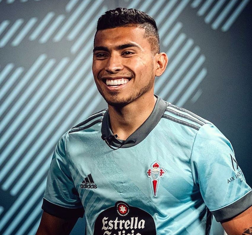 Orbelín Pineda en su presentación con el Celta de Vigo