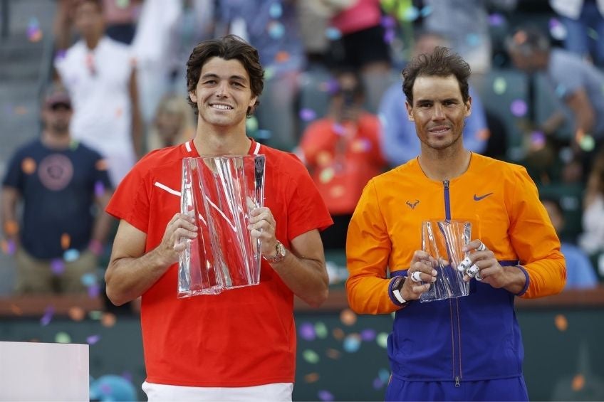 Rafael Nadal y Fritz tras el partido