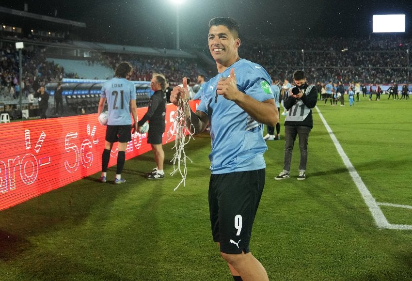 Luis Suárez celebrando su clasificación a Qatar 2022