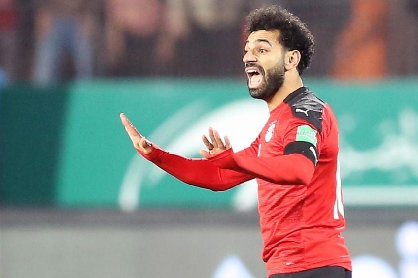 Mohamed Salah durante el partido
