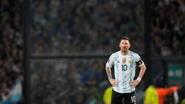 Messi en acción ante Venezuela