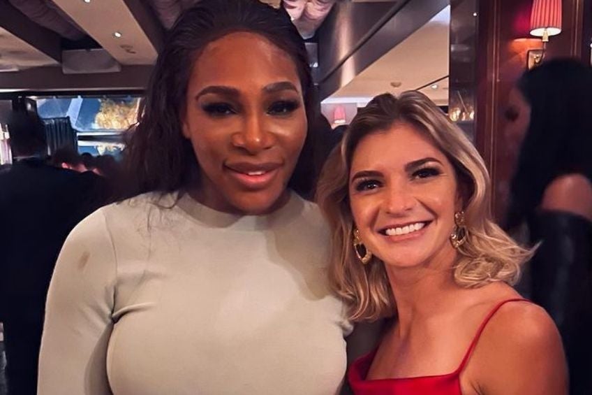 Marcela Zacarías junto a Serena Williams