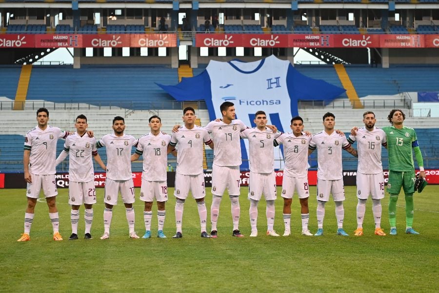 Jugadores del Tri previo a un partido