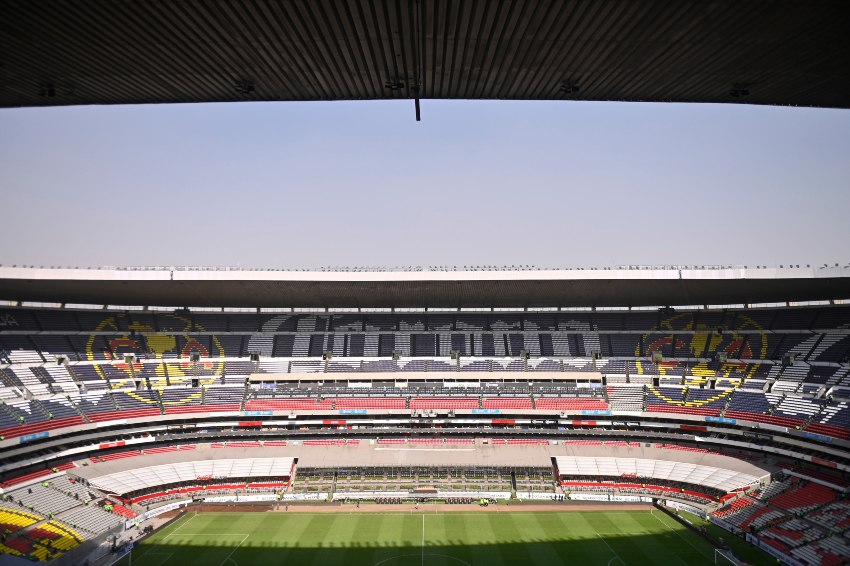 Estadio Azteca previo al juego de México vs El Salvador