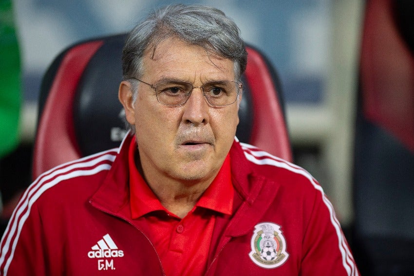 Tata Martino en el partido vs El Salvador 