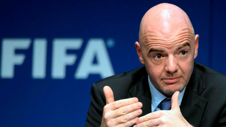 Gianni Infantino en conferencia