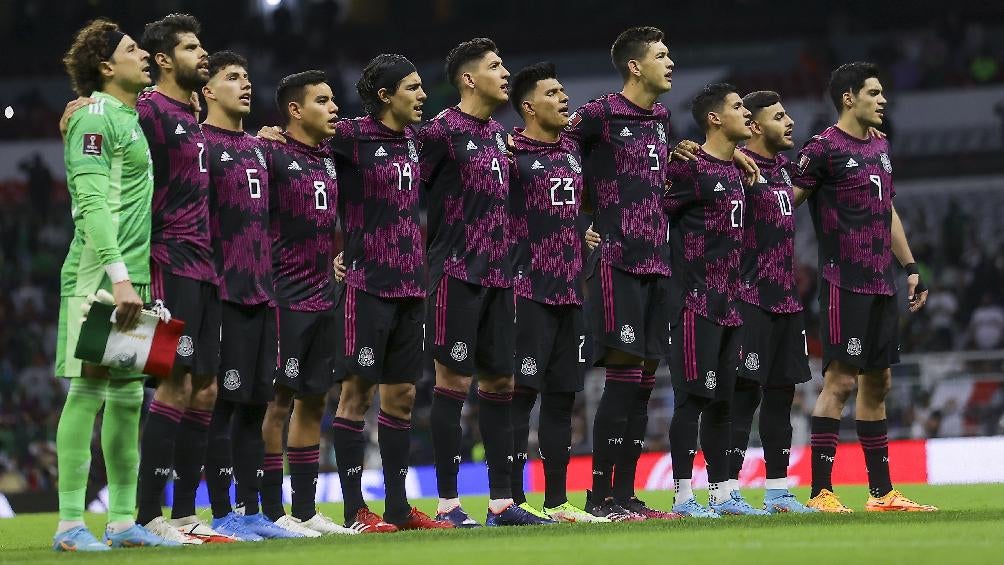 Jugadores de la Selección Mexicana previo al partido ante El Salvador