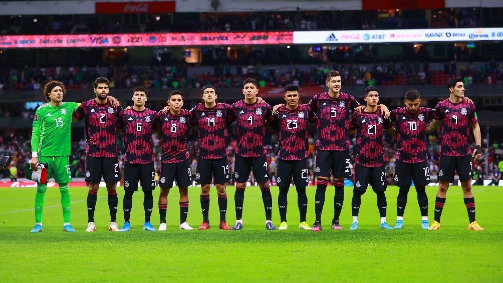 Jugadores de la Selección Mexicana previo al partido ante El Salvador