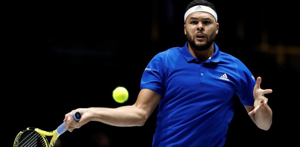 Tsonga, durante un juego