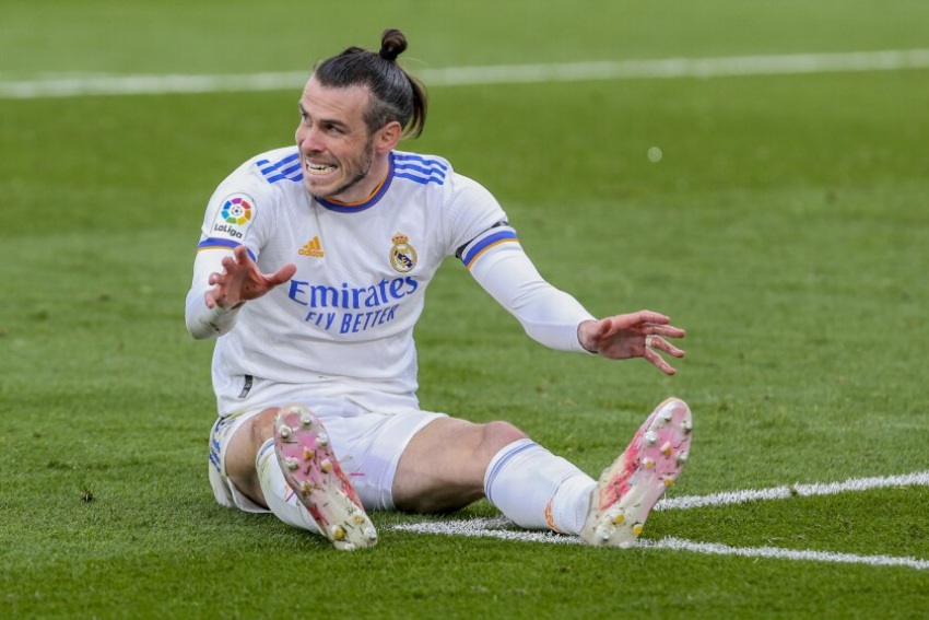 Bale en un partido con el Real Madrid