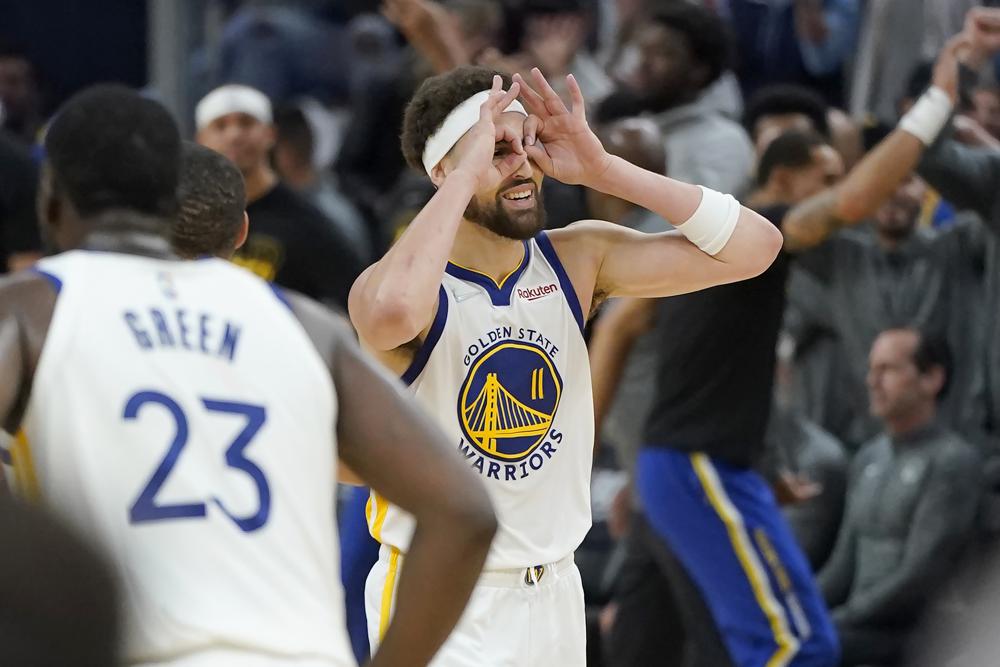 Klay Thompson en juego de Warriors