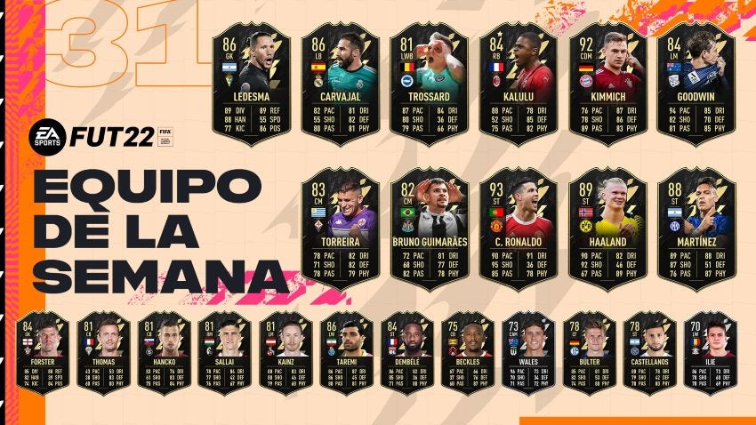 Equipo de la Semana 31 de FIFA 22