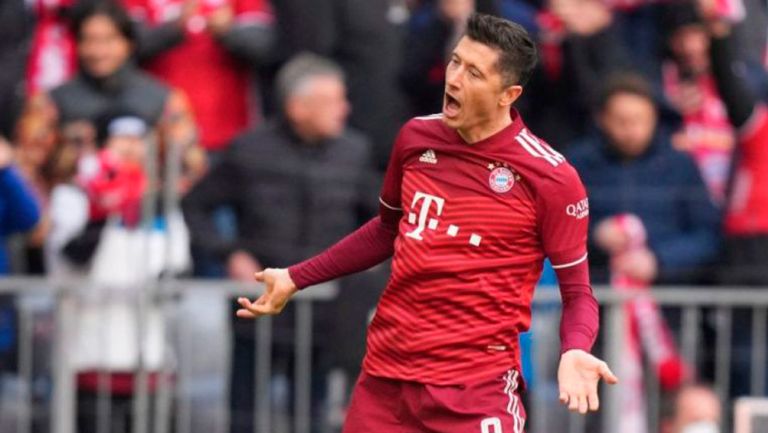 Lewandowski en un partido de Bayern Munich