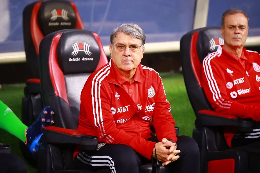 Gerardo Martino en un partido de la Selección Mexicana