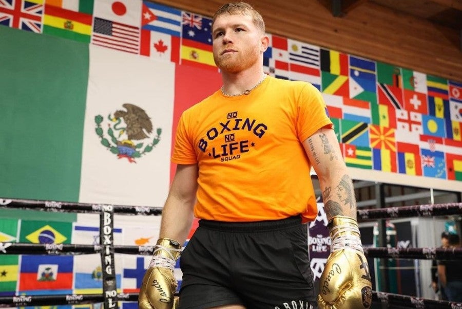 Canelo en entrenamiento