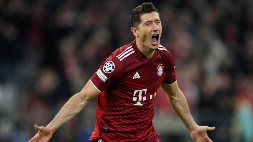 Lewandowski en un partido del Bayern