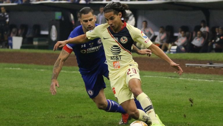 Diego Lainez en su último juego con América