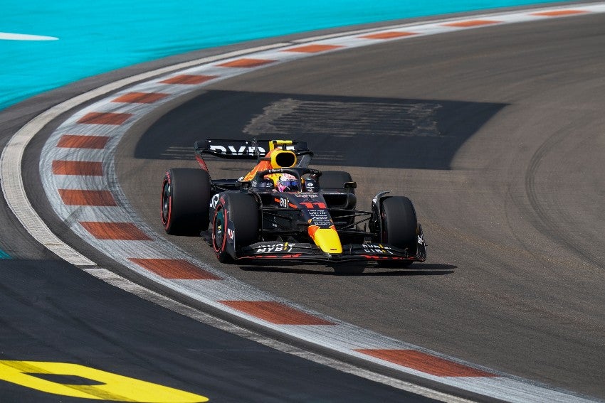 Checo en la clasificación del GP de Miami