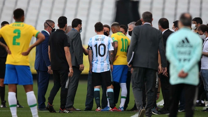 Partido de brasil vs Argentina suspendido