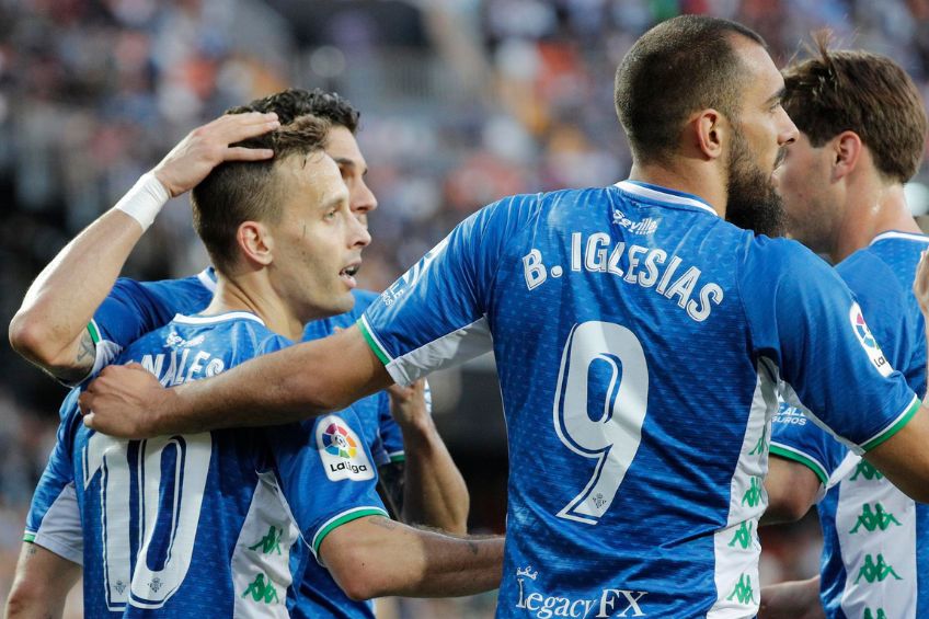 Jugadores del Betis festejando un gol