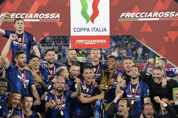 Jugadores del Inter de Milán en festejo