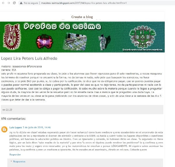 Conversación en el blog 'Profes de esime zacatenco'