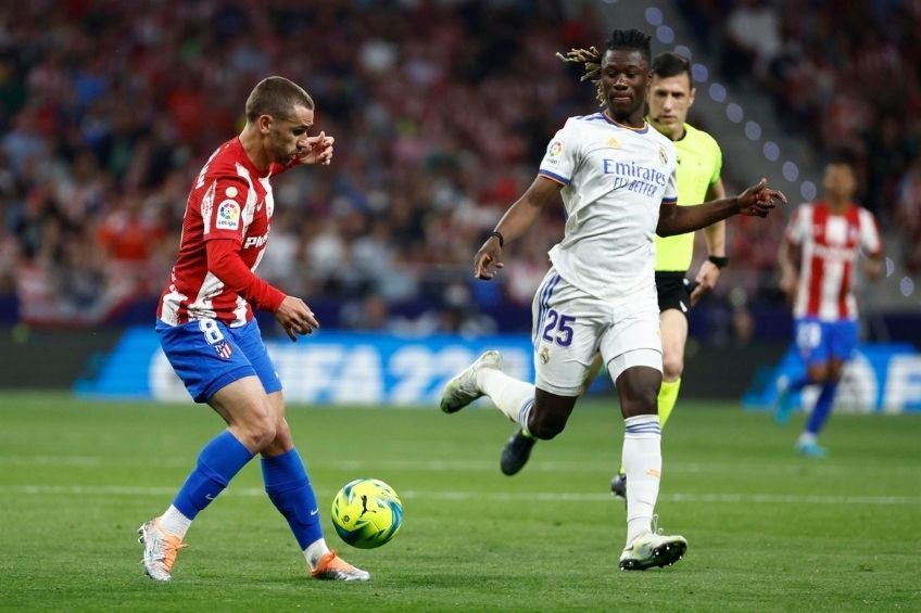 Camavinga durante un partido del Real Madrid