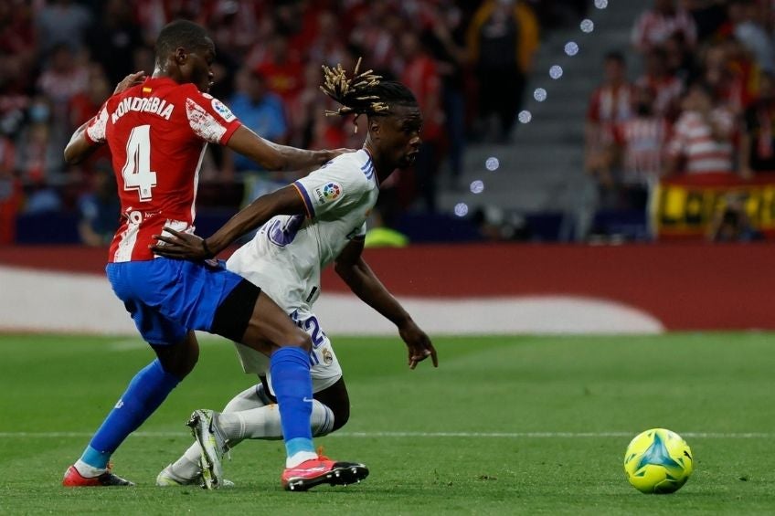 Camavinga durante un partido del Real Madrid