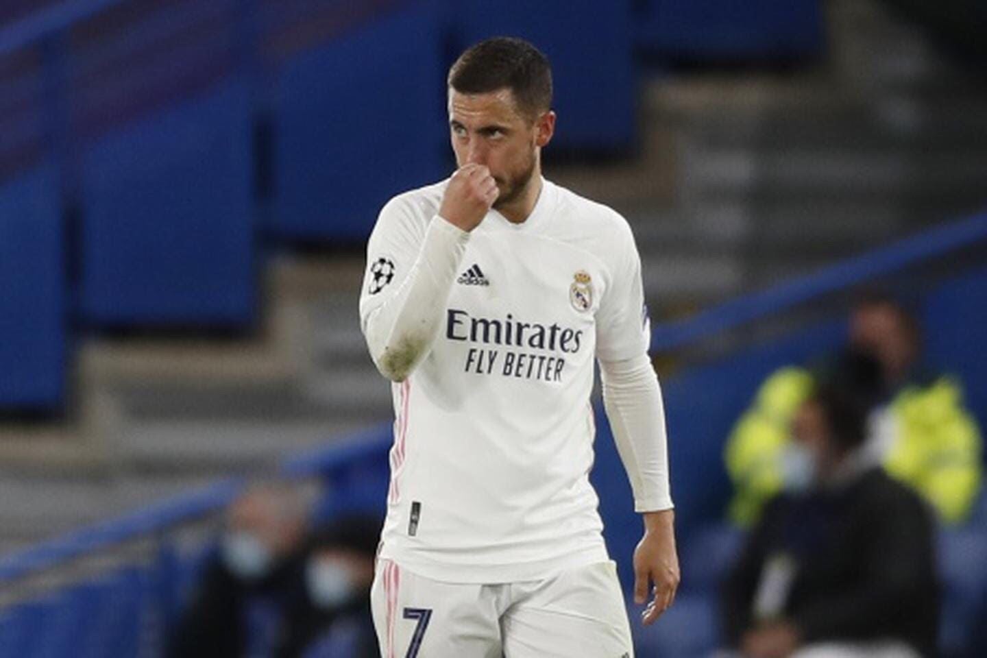 Hazard jugando con el Real Madrid