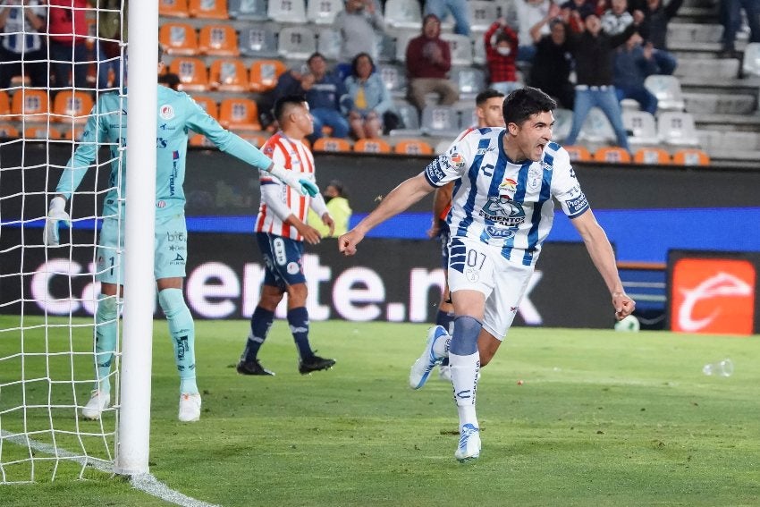 Ibáñez tras anotar un gol a favor de Tuzos