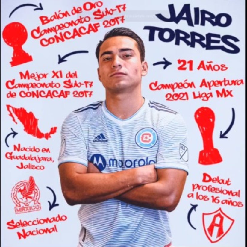Jairo Torres anunciado como jugador del Chicago Fire
