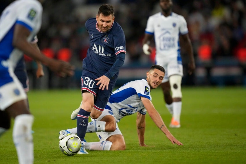 Messi en un partido con el PSG