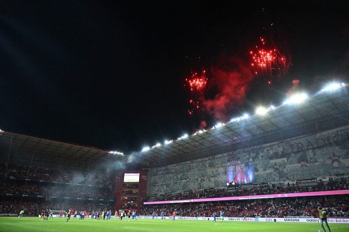 El Estadio Nemesio Diez previo al partido