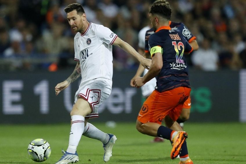 Lionel Messi durante un partido del PSG