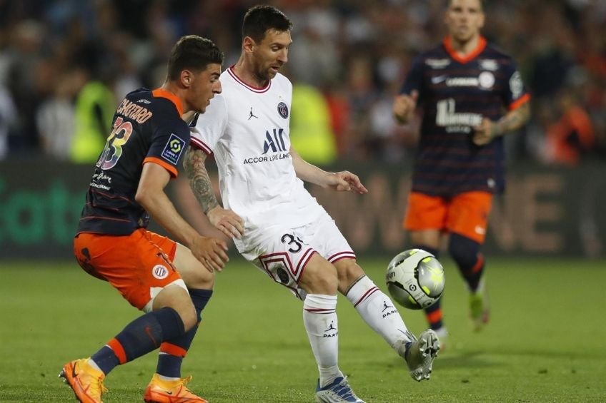 Lionel Messi durante un partido del PSG