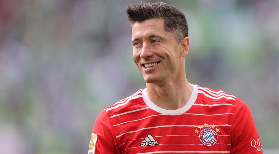 Lewandowski durante un partido con el Bayern Munich