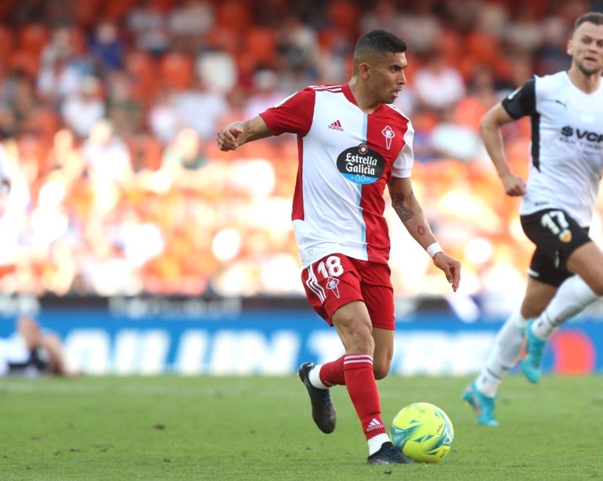 Orbelín Pineda con el Celta vs Valencia