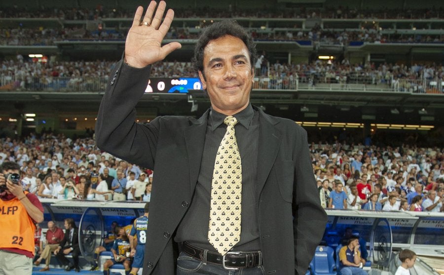 Hugo Sánchez en el Santiago Bernabéu