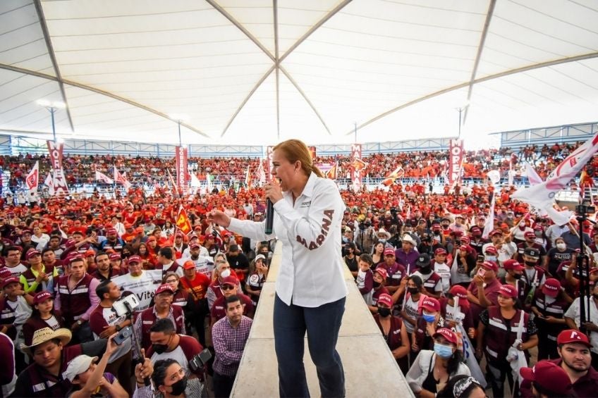 Marina Vitela durante su campaña