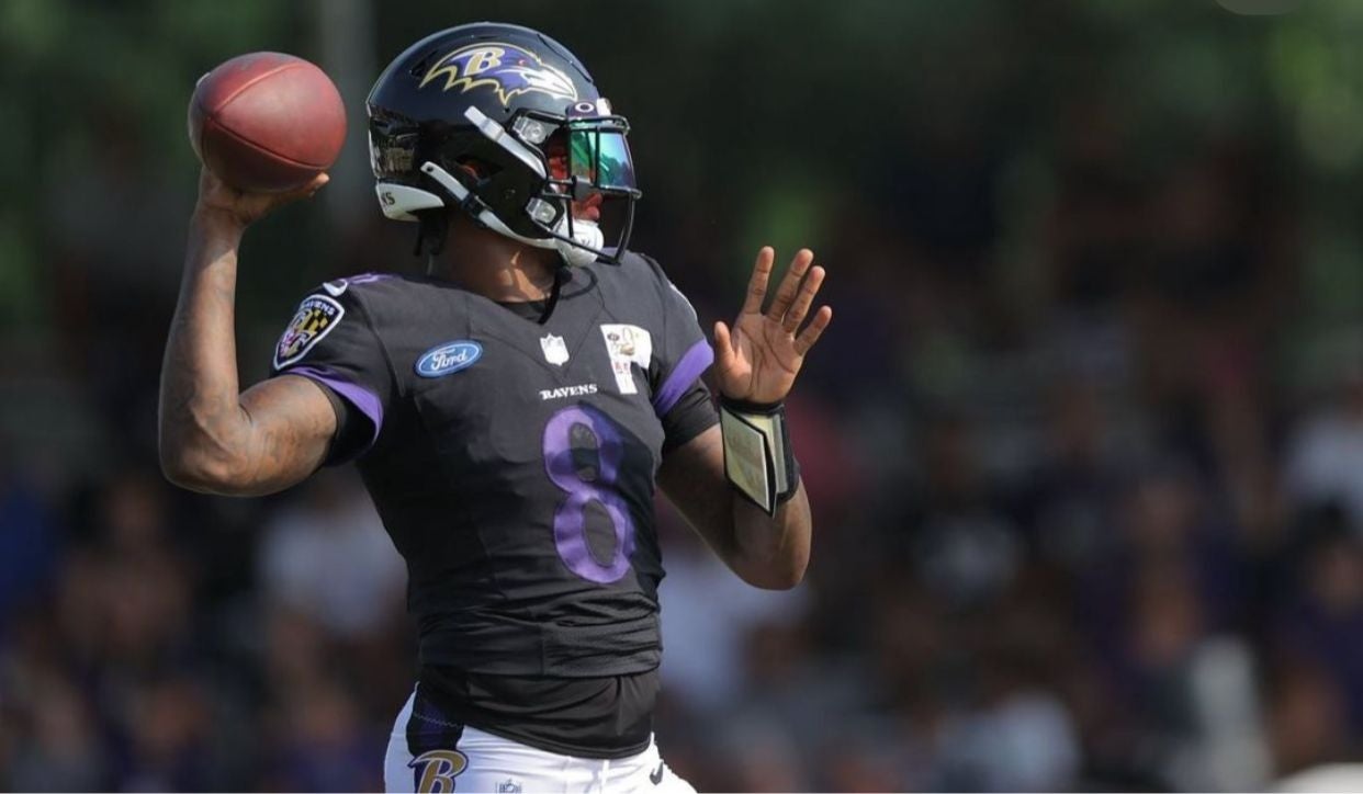 Lamar Jackson en terreno de juego