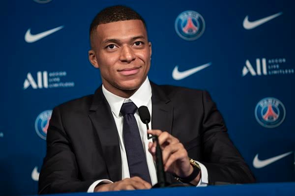 Kylian Mbappé en conferencia de prensa