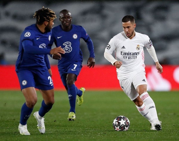 Eden Hazard jugando con el Real Madrid