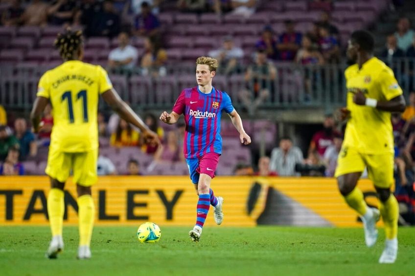 Frenkie de Jong durante un partido del Barcelona