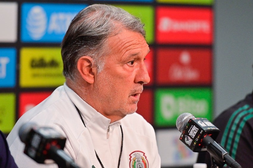 Martino en conferencia de prensa previo al juego vs Uruguay