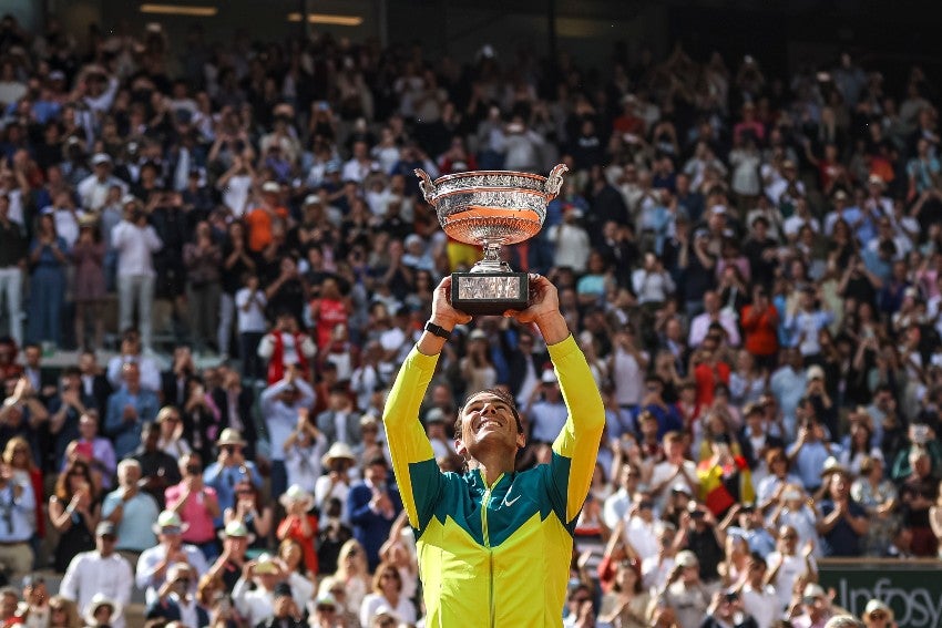 Rafa Nadal celebrando el título de Roland Garros