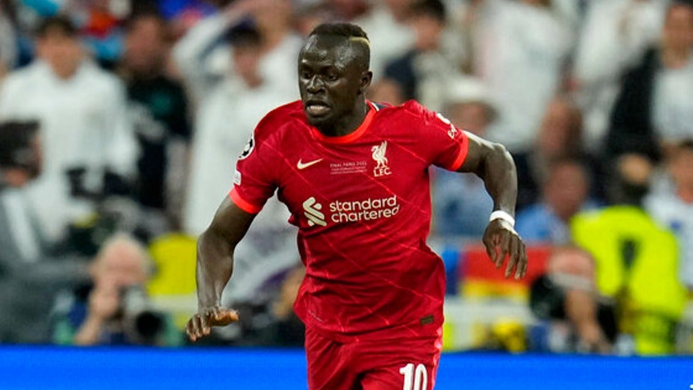 Sadio Mané jugando la Final de Champions League con Liverpool