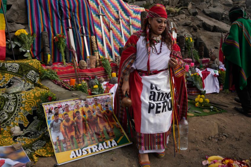 Chamanes de Perú durante sus rituales