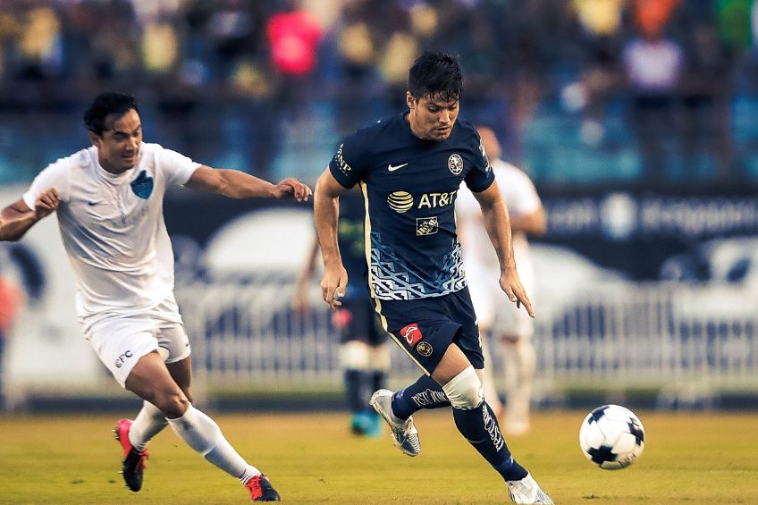 Meré durante un partido del América