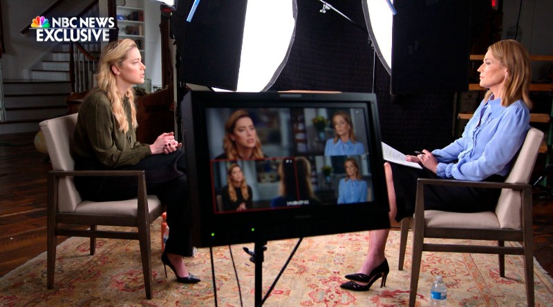 Amber Heard en entrevista con Savannah Guthrie