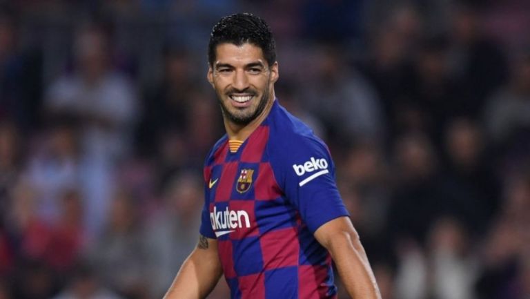 Luis Suárez en un partido con el Barcelona